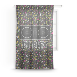 Music DJ Master Sheer Curtain - 50"x84" (Personalized)