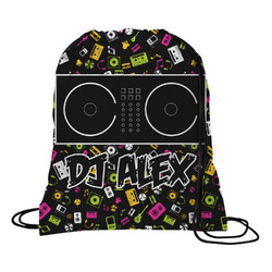 Music DJ Master Drawstring Backpack - Large w/ Name or Text