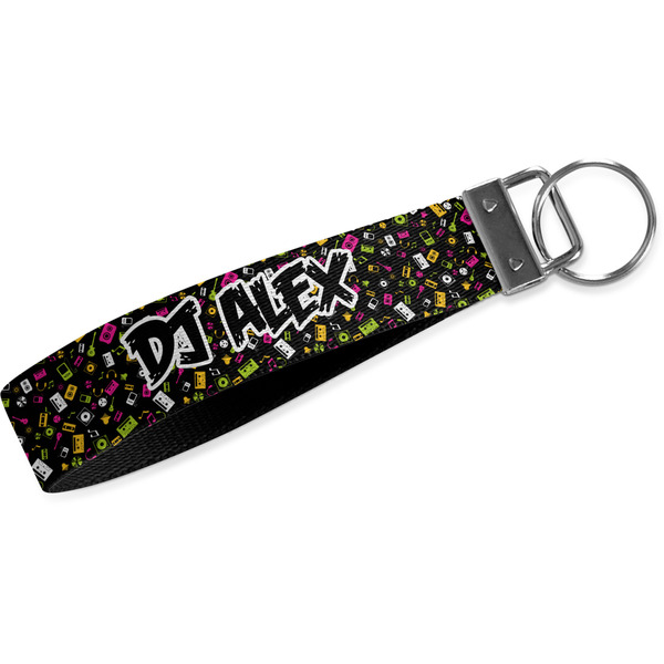 Custom Music DJ Master Webbing Keychain Fob - Large (Personalized)