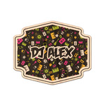 Music DJ Master Genuine Maple or Cherry Wood Sticker (Personalized)