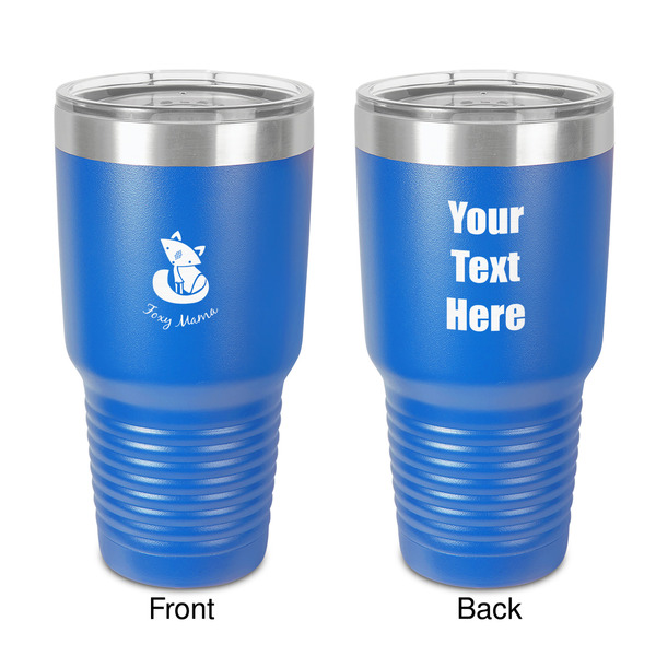 Custom Foxy Mama 30 oz Stainless Steel Tumbler - Royal Blue - Double-Sided