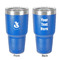 Foxy Mama 30 oz Stainless Steel Ringneck Tumbler - Blue - Double Sided - Front & Back