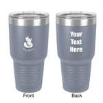 Foxy Mama 30 oz Stainless Steel Tumbler - Grey - Double-Sided