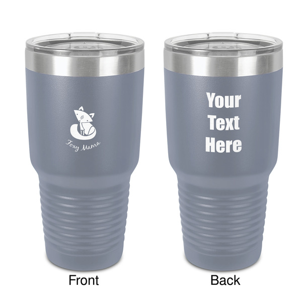 Custom Foxy Mama 30 oz Stainless Steel Tumbler - Grey - Double-Sided