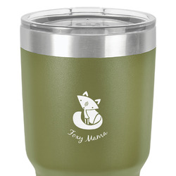 Foxy Mama 30 oz Stainless Steel Tumbler - Olive - Double-Sided