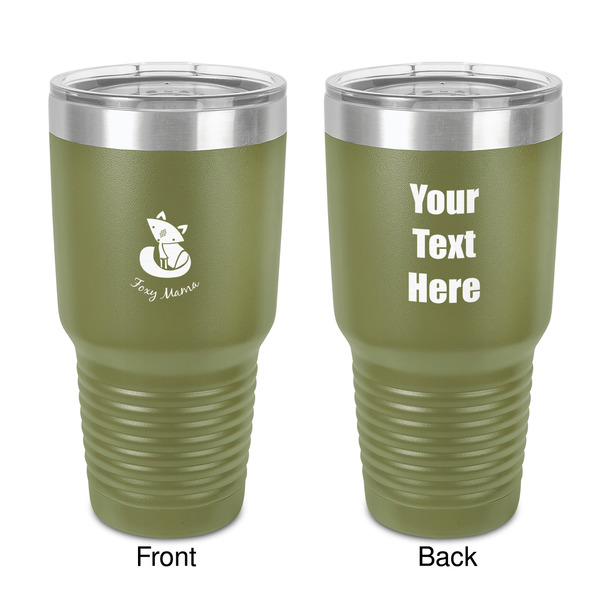 Custom Foxy Mama 30 oz Stainless Steel Tumbler - Olive - Double-Sided