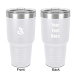 Foxy Mama 30 oz Stainless Steel Tumbler - White - Double-Sided