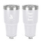 Foxy Mama 30 oz Stainless Steel Ringneck Tumbler - White - Double Sided - Front & Back