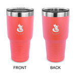 Foxy Mama 30 oz Stainless Steel Tumbler - Coral - Double Sided