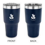 Foxy Mama 30 oz Stainless Steel Tumbler - Navy - Double Sided