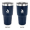 Foxy Mama 30 oz Stainless Steel Ringneck Tumblers - Navy - Double Sided - APPROVAL