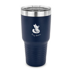 Foxy Mama 30 oz Stainless Steel Tumbler - Navy - Single Sided