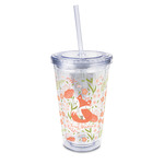 Foxy Mama 16oz Double Wall Acrylic Tumbler with Lid & Straw - Full Print