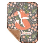 Foxy Mama Sherpa Baby Blanket - 30" x 40"