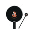 Foxy Mama Black Plastic 5.5" Stir Stick - Round - Closeup