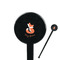 Foxy Mama Black Plastic 7" Stir Stick - Round - Closeup