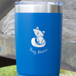 Foxy Mama 20 oz Stainless Steel Tumbler - Royal Blue - Double Sided