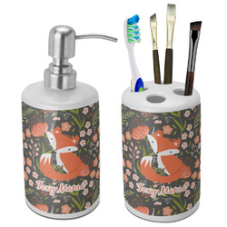 Foxy Mama Ceramic Bathroom Accessories Set