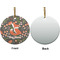 Foxy Mama Ceramic Flat Ornament - Circle Front & Back (APPROVAL)