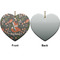 Foxy Mama Ceramic Flat Ornament - Heart Front & Back (APPROVAL)