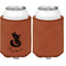 Foxy Mama Cognac Leatherette Can Sleeve - Single Sided Front and Back