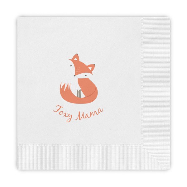 Custom Foxy Mama Embossed Decorative Napkins