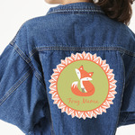 Foxy Mama Twill Iron On Patch - Custom Shape - 3XL - Set of 4