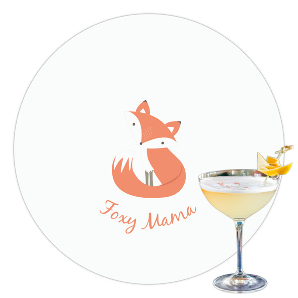 Custom Foxy Mama Printed Drink Topper - 3.5"