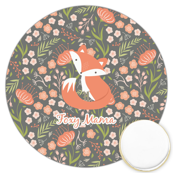 Custom Foxy Mama Printed Cookie Topper - 3.25"