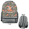 Foxy Mama Large Backpack - Gray - Front & Back View