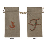 Foxy Mama Large Burlap Gift Bag - Front & Back