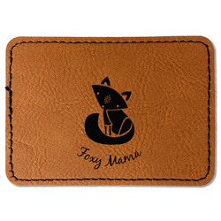 Foxy Mama Faux Leather Iron On Patch - Rectangle