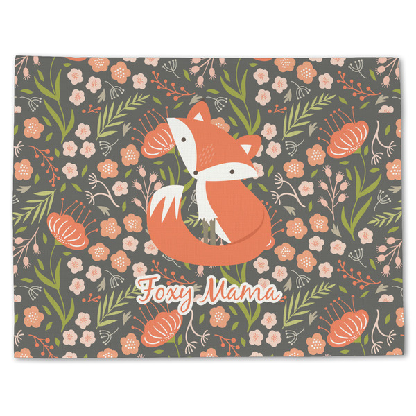 Custom Foxy Mama Single-Sided Linen Placemat - Single