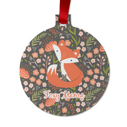 Foxy Mama Metal Ball Ornament - Double Sided