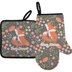 Foxy Mama Right Oven Mitt & Pot Holder Set