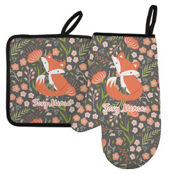 Foxy Mama Left Oven Mitt & Pot Holder Set