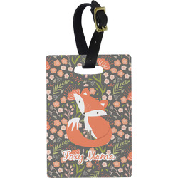 Foxy Mama Plastic Luggage Tag - Rectangular