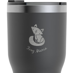 Foxy Mama RTIC Tumbler - Black - Engraved Front & Back