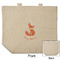 Foxy Mama Reusable Cotton Grocery Bag - Front & Back View