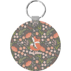 Foxy Mama Round Plastic Keychain