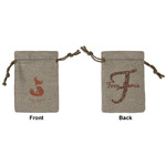 Foxy Mama Small Burlap Gift Bag - Front & Back