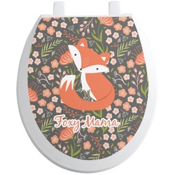Foxy Mama Toilet Seat Decal - Round