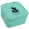 Foxy Mama Travel Jewelry Boxes - Leatherette - Teal - Angled View