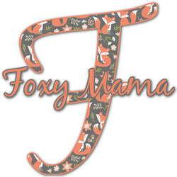 Foxy Mama Name & Initial Decal - Up to 9"x9"