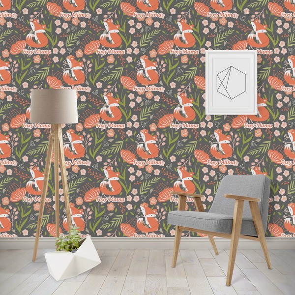 Custom Foxy Mama Wallpaper & Surface Covering (Water Activated - Removable)