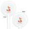 Foxy Mama White Plastic 5.5" Stir Stick - Double Sided - Round - Front & Back