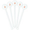 Foxy Mama White Plastic 5.5" Stir Stick - Fan View