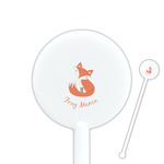 Foxy Mama 5.5" Round Plastic Stir Sticks - White - Double Sided