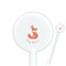 Foxy Mama White Plastic 5.5" Stir Stick - Round - Closeup