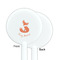 Foxy Mama White Plastic 5.5" Stir Stick - Single Sided - Round - Front & Back